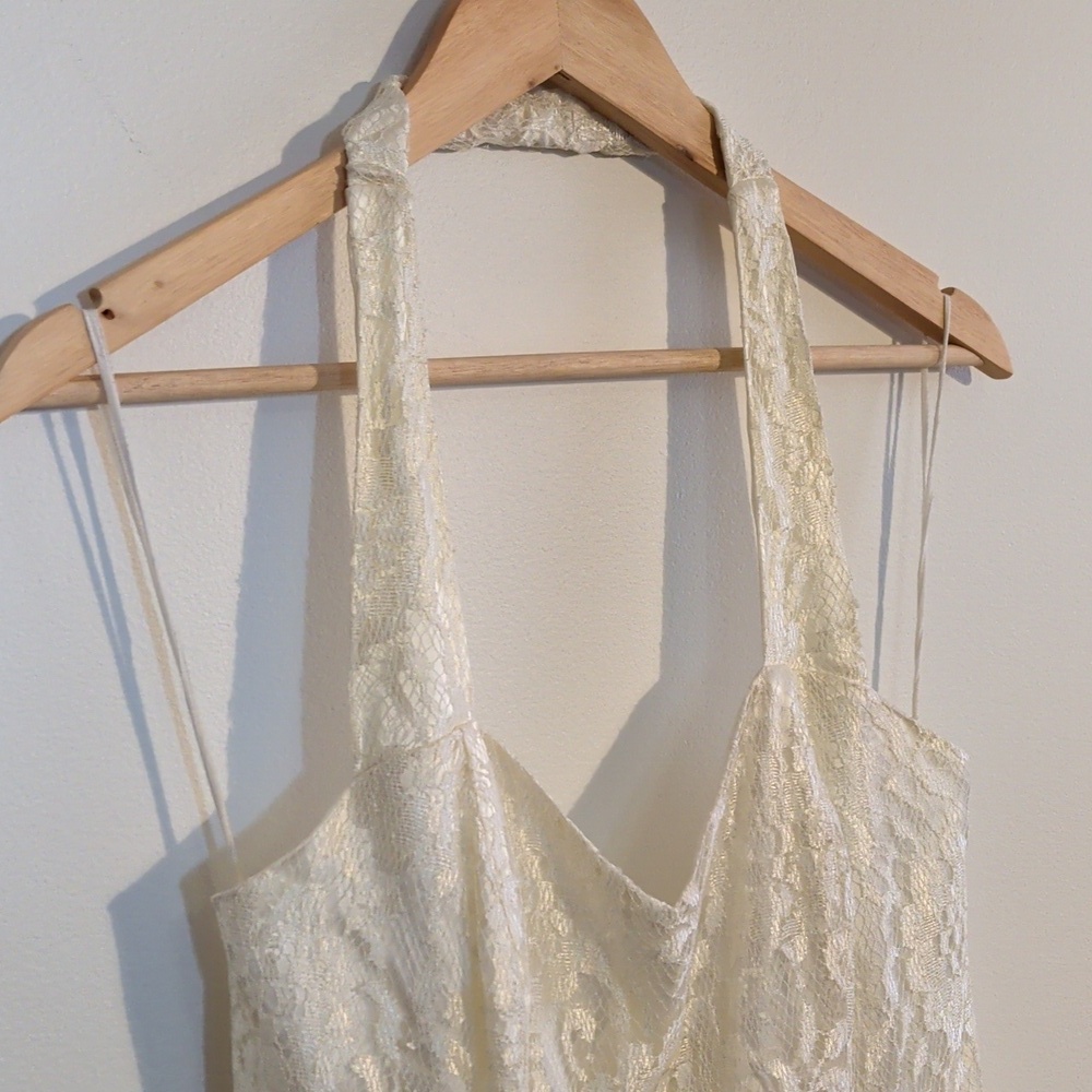 VINTAGE NU MODE cream lace dress - size small - Picture 4 of 16